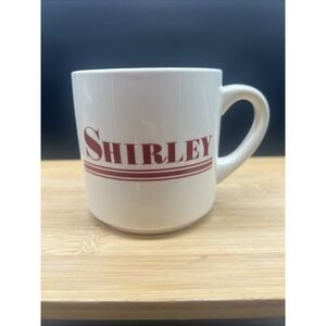 VTG White Coffee Tea Mug Cup Shirley Personalized
